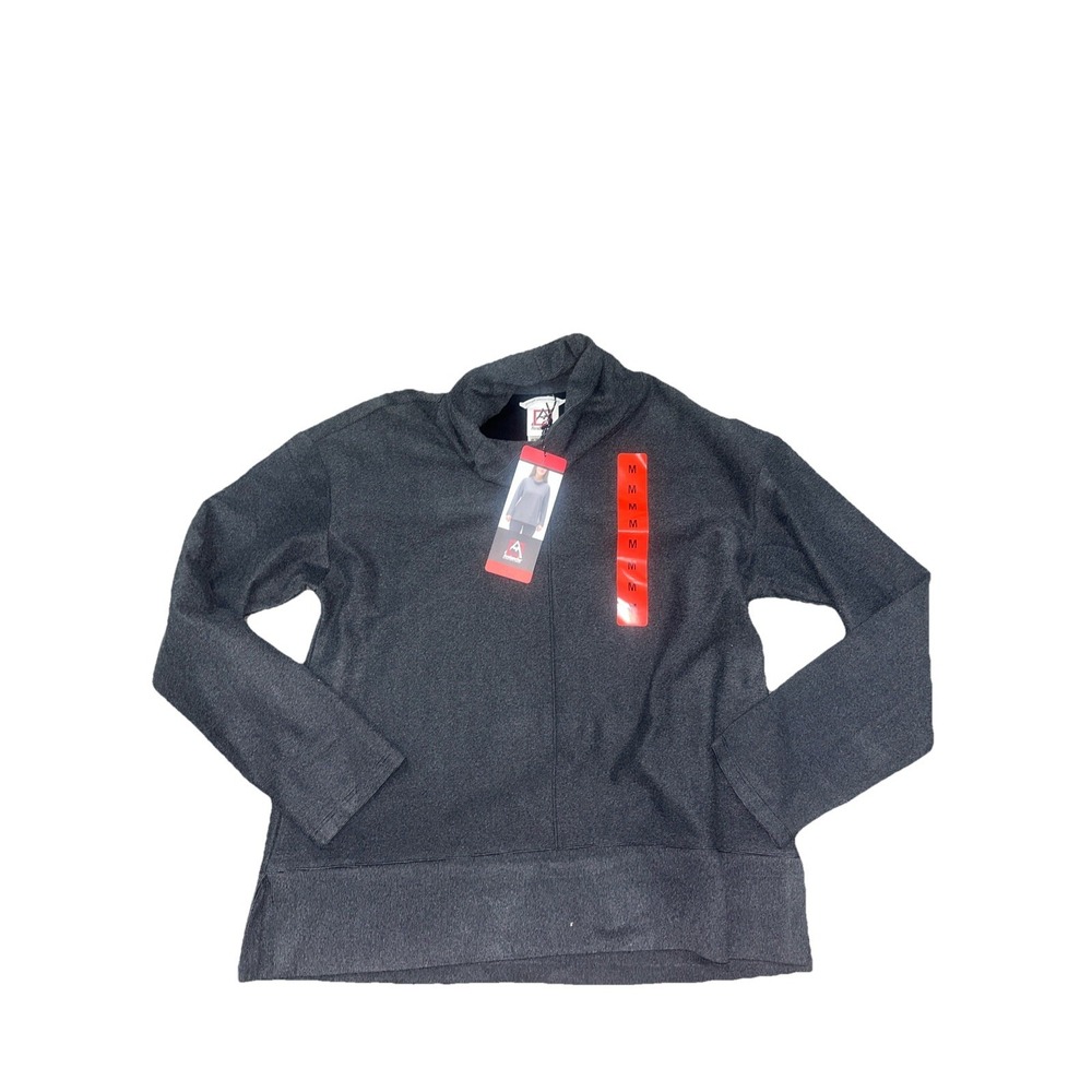 NWT Women's Dark Gray AVALANCHE Soft Fleece Funnel Neck Sweater Size M
